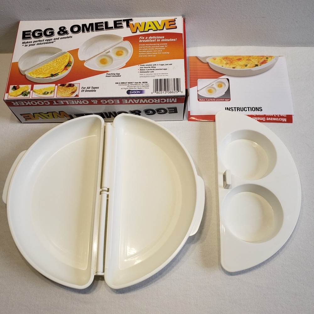 Emson Egg & Omelet Wave White Microwave Egg Cooker 8625N Unisex One‎ Size